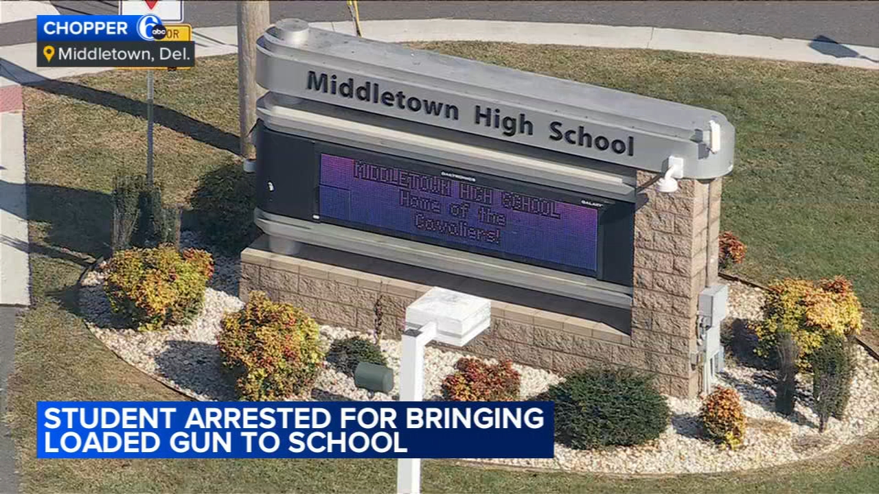 Middletown High student arrested for bringing loaded gun to school, police say
       — 6ABC Action News (Philadelphia)