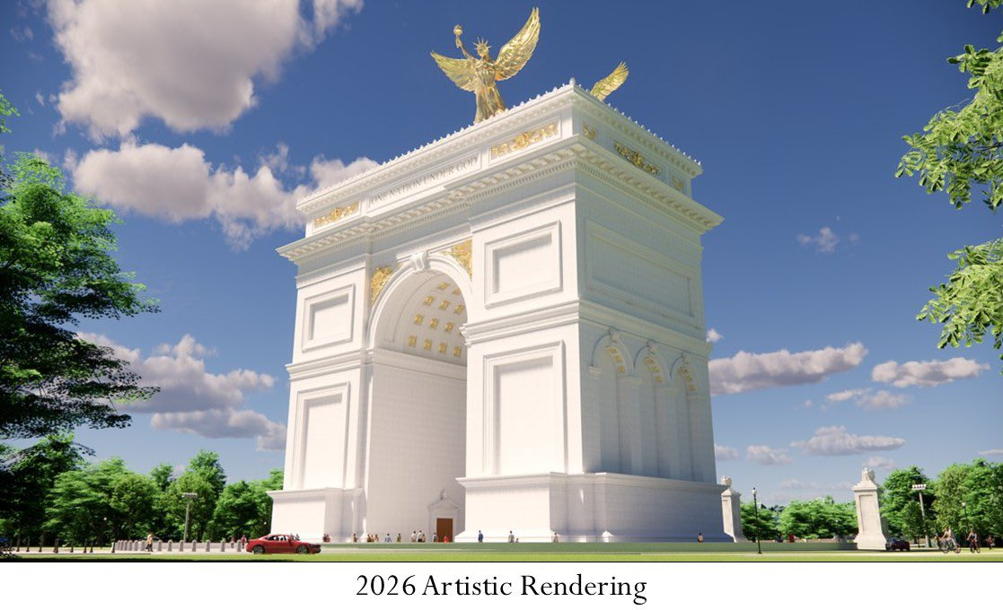 DC, Virginia sue to block proposed 'Triumphal Arch' at Memorial Circle, citing skipped reviews — FOX 29 Philadelphia