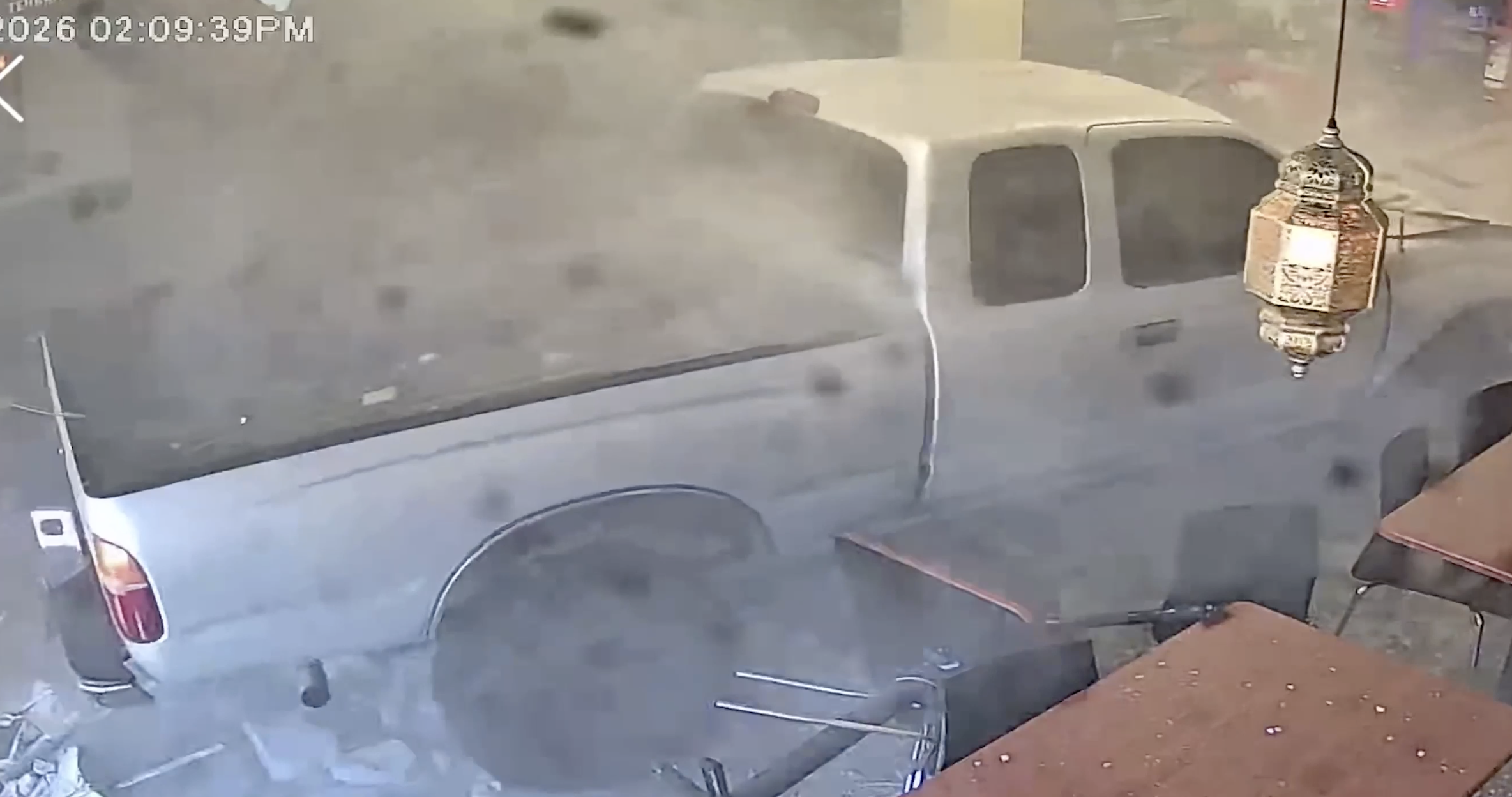 Watch: Suspected drunk driver crashes truck into California restaurant — Collegeville Dining news